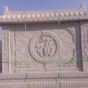 淄博 芝麻白花岗岩屏风，照壁，影壁