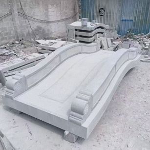 淄博 芝麻灰花岗岩园林景观 小石桥