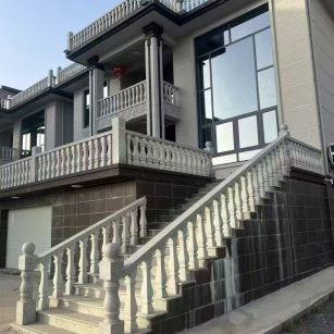 淄博 芝麻白别墅阳台栏杆，楼梯栏杆