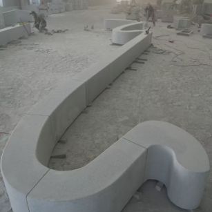 淄博 花岗岩整石坐凳拼装