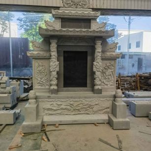 淄博 芝麻灰高档墓碑、土墓，一套也支持定做