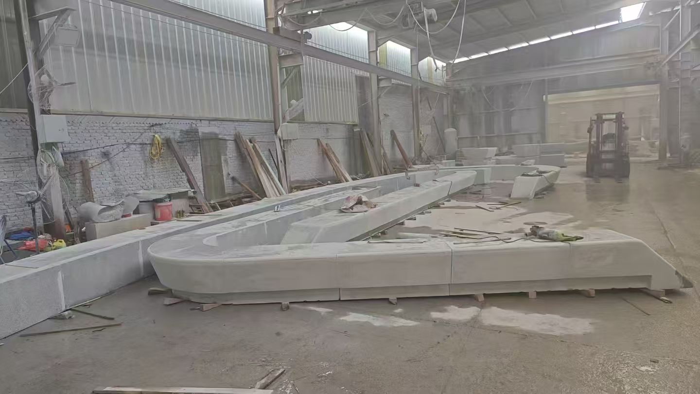 淄博 花岗岩整石坐凳拼装