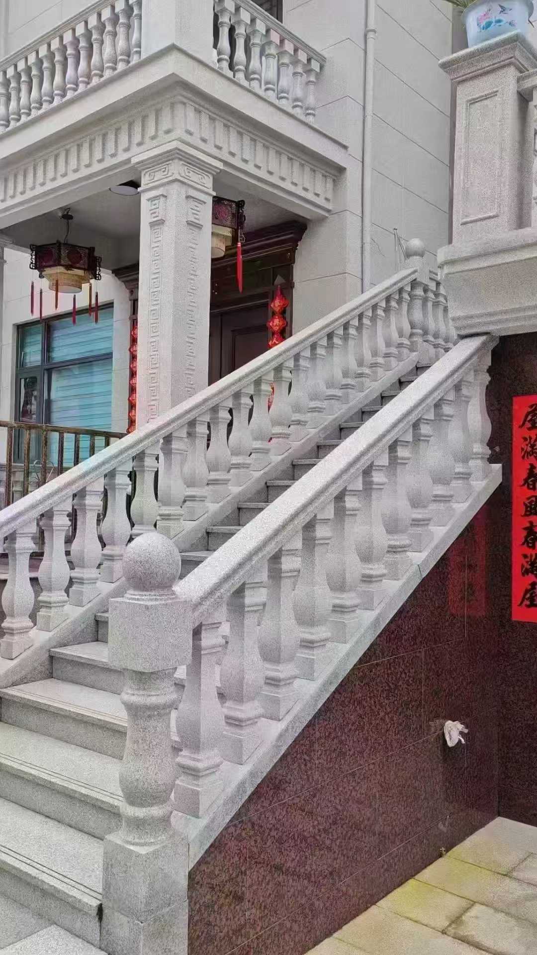 淄博 天然石材 阳台庭院护栏、栏杆